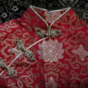 Imperial Chinese Red Lotus Blouse!